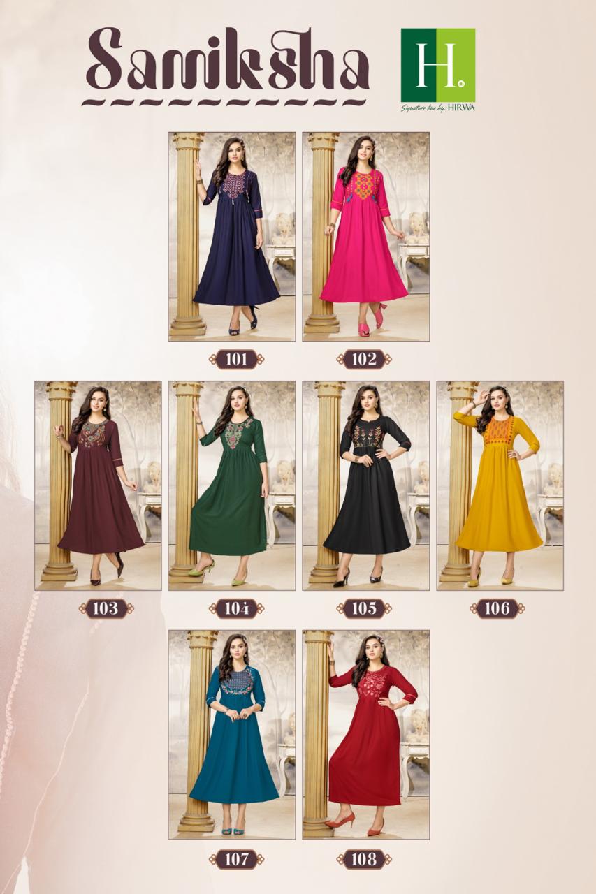 Samiksha By Hirwa Designer Kurti Catalog 